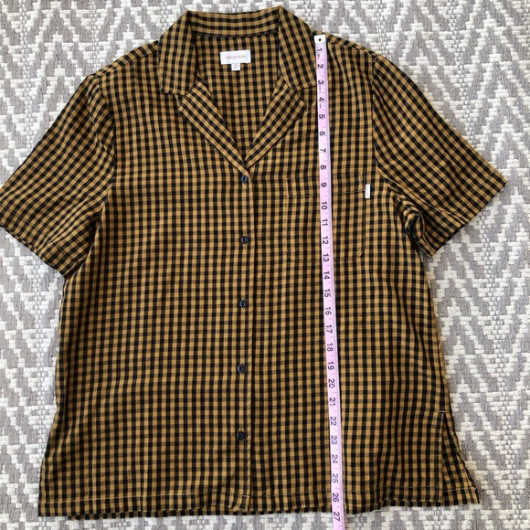 Brixton bunker gingham boyfriend fit button up top size M - Picture 4 of 11